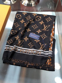 2020 louis vuitton top quality cashmere scarf L466 black