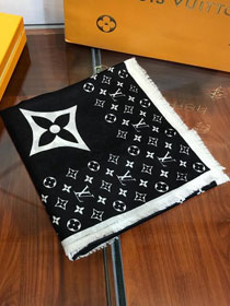 2020 louis vuitton top quality cashmere scarf L467 black