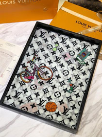 2020 louis vuitton top quality cashmere scarf L477 white