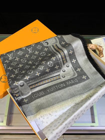 2020 louis vuitton top quality cashmere scarf L478 grey