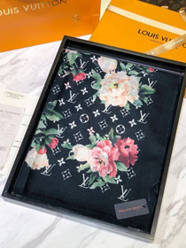 2020 louis vuitton top quality cashmere scarf L487 black