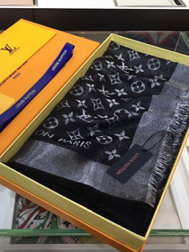 2020 louis vuitton top quality cashmere scarf L490 black