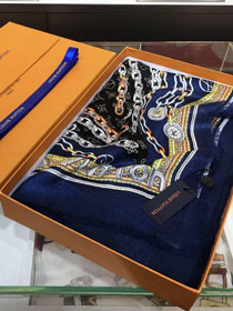 2020 louis vuitton top quality cashmere scarf L491 blue