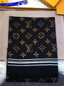 2020 louis vuitton top quality cashmere scarf L498 black