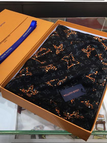 2020 louis vuitton top quality cashmere scarf L500 black