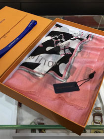 2020 louis vuitton top quality cashmere scarf L514 black