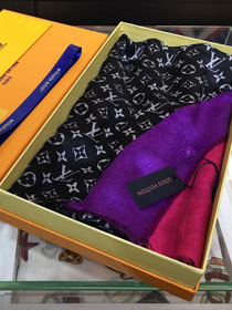 2020 louis vuitton top quality cashmere scarf L522 black