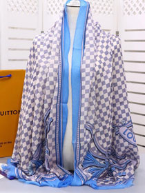 2020 louis vuitton top quality cashmere scarf L523 blue