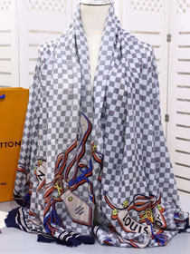 2020 louis vuitton top quality cashmere scarf L523 navy blue