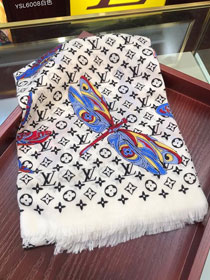 2020 louis vuitton top quality cashmere scarf L526 white