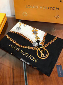 2020 louis vuitton top quality cashmere scarf L537 black