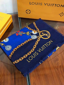 2020 louis vuitton top quality cashmere scarf L537 blue