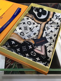 2020 louis vuitton top quality cashmere scarf L542 black