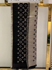 2020 louis vuitton top quality cashmere scarf L545 black