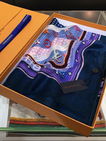 2020 louis vuitton top quality cashmere scarf L547 blue