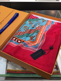 2020 louis vuitton top quality cashmere scarf L547 red