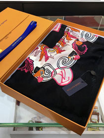 2020 louis vuitton top quality cashmere scarf L548 black