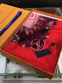 2020 louis vuitton top quality cashmere scarf L548 red