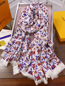 2020 louis vuitton top quality cashmere scarf L550 blue