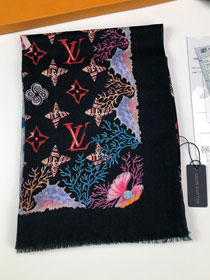 2020 louis vuitton top quality cashmere scarf L553 black