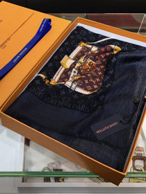 2020 louis vuitton top quality cashmere scarf L554 black