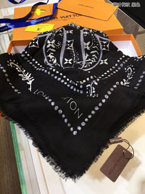 2020 louis vuitton top quality cashmere scarf L564 black