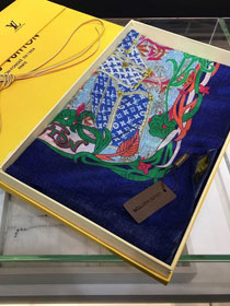 2020 louis vuitton top quality cashmere scarf L566 blue