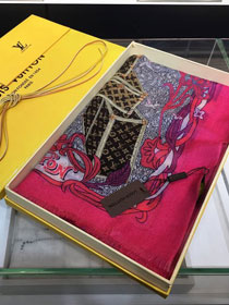 2020 louis vuitton top quality cashmere scarf L566 rose red