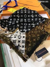 2020 louis vuitton top quality cashmere scarf L567 black