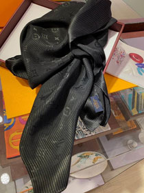 2020 louis vuitton top quality silk 90 scarf L499 black