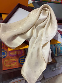2020 louis vuitton top quality silk 90 scarf L499 white