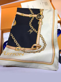2020 louis vuitton top quality silk scarf L409 black