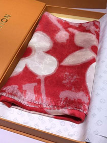 2020 louis vuitton top quality silk scarf L426 red