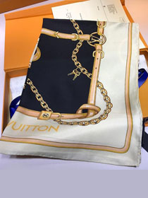 2020 louis vuitton top quality silk scarf L432 black
