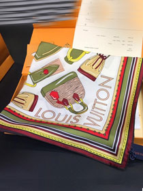 2020 louis vuitton top quality silk scarf L437 green