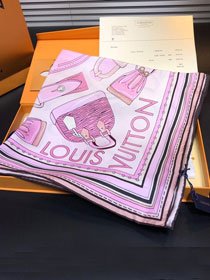 2020 louis vuitton top quality silk scarf L437 pink