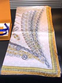 2020 louis vuitton top quality silk scarf L441 white