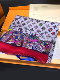 2020 louis vuitton top quality silk scarf L445 light grey