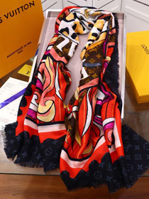 2020 louis vuitton top quality silk scarf L459 red