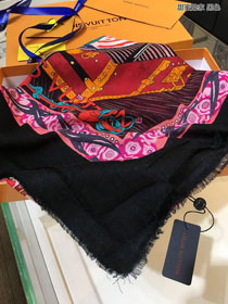 2020 louis vuitton top quality silk scarf L474 black