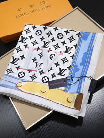 2020 louis vuitton top quality silk scarf L483 white