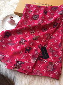 2020 louis vuitton top quality silk scarf L530 rose red