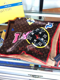 2020 louis vuitton top quality silk scarf L531 coffee