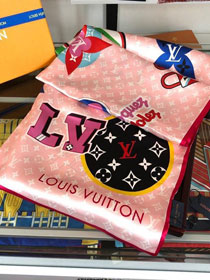 2020 louis vuitton top quality silk scarf L531 pink