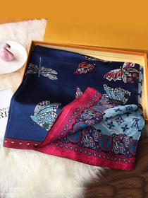 2020 louis vuitton top quality silk scarf L538 blue