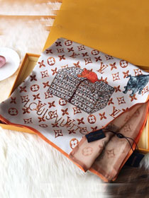 2020 louis vuitton top quality silk scarf L539 white