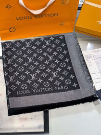 2020 louis vuitton top quality silk scarf L568 black small logo