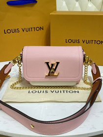 2021 Louis vuitton original calfskin lockme tender bag M58555 pink