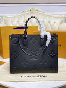 2021 Louis vuitton original calfskin onthego tote bag MM M58522 black