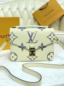 2021 Louis vuitton original calfskin pochette metis M45384 white&silver